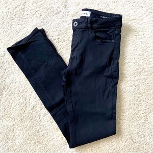 DL1961 Premium Denim Mara Straight Leg Black Jeans 25 Instasculpt Nightwatch